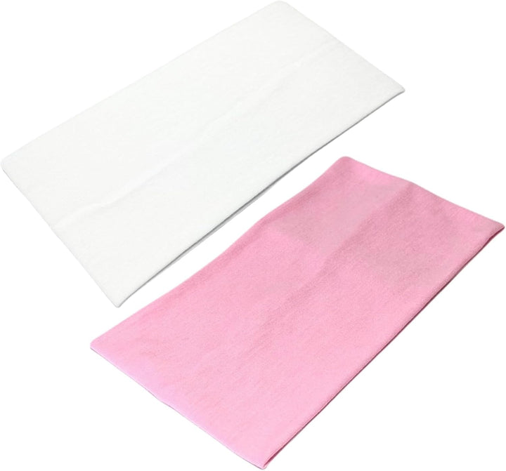 Extra Wide Headbands 11Cm Plain Stretchy Kylie Head Band 2 Pack Unisex Bandeau Headbands for Women & Men Soft Hairbands Yoga Bandana Headband (Black)