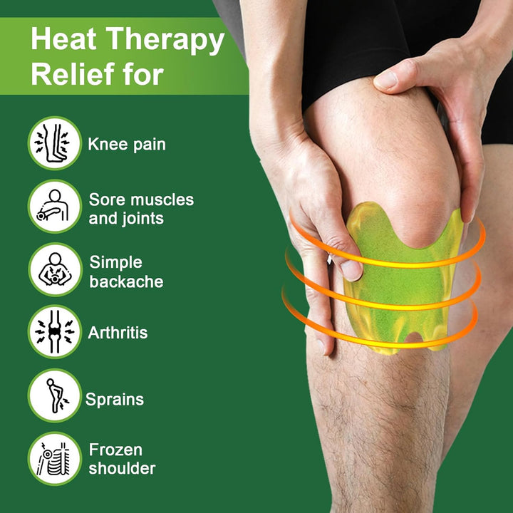 Knee Pain Relief Patches, 40PCS Natural Knee Patch for Pain Relief, Wormwood Herbal Pain Relief Patches Heat Patches for Knee/Back/Neck/Shoulder/Joint Pain, Muscle Soreness