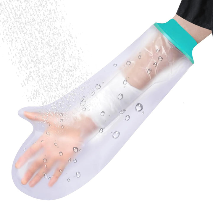 Waterproof Hand Cast Cover for Shower after Surgery, Soft Comfortable Cast Protectors for Broken Hands, Fingers, Wrists, Reusable Elastic Cast Bag for Bandage, Wound Care Supplies