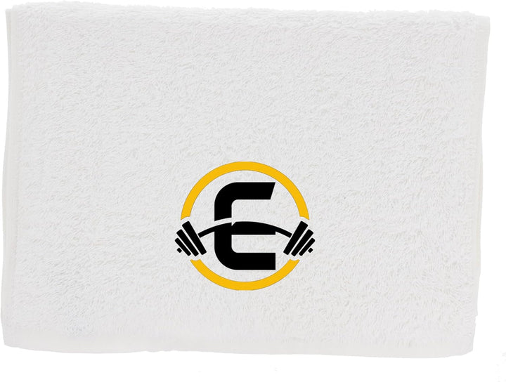 Gym Towel with Monogrammed Embroidery Initial Gift for Men & Women, Training Accessory Gift, Gym Towel Present for Weight Lifting Birthday, Retirement, Christmas - Black, J