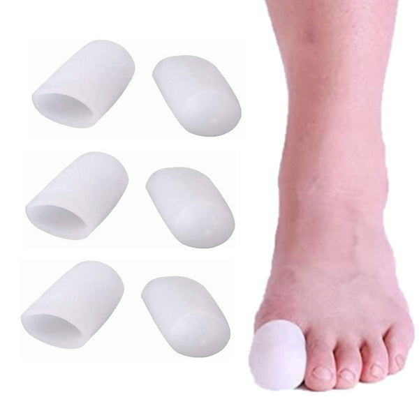 ™ 3 Pairs Big Toe Tubular Dressing Bandage Caps Guard | Nail off Protectors | Joint Pain Relief | Ingrown Toenail Tubes Sleeves | Callus Cushion Blisters | Bunion Corrector (White)
