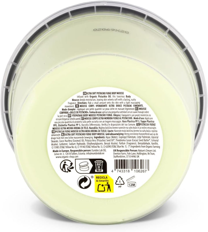 Ultra Soft Pistachio Fudge (Dubai Chocolate) Body Mousse, Pistachio & Cocoa, 250 Ml