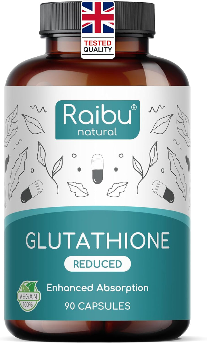 Glutathione Reduced - 98% Highly Purified - L Glutathione Supplement with NAC, Alpha Lipoic Acid & L-Glycine - Antioxidant Support - from Fermentation, Non-Gmo - 900 Mg per Serving, 60 Vegan Capsules