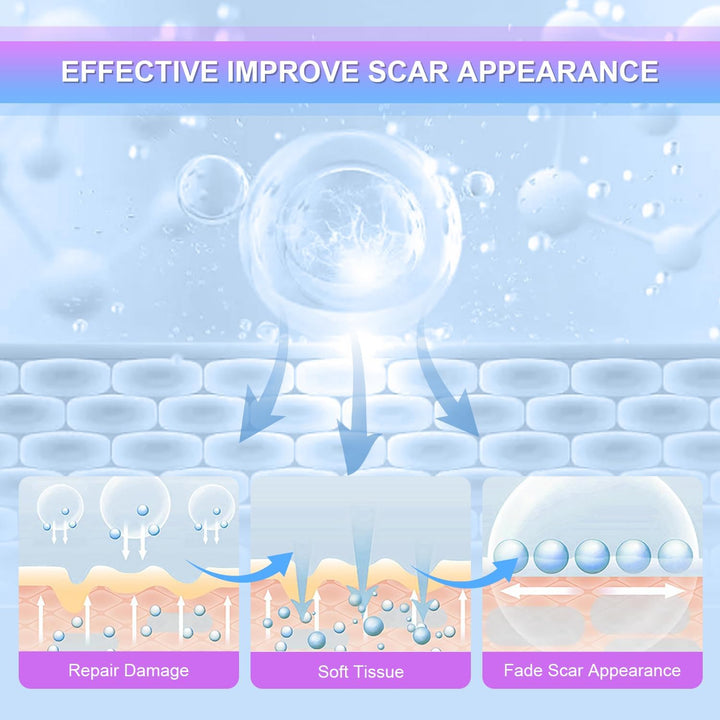 Silicone Scar Gel Scar Cream, Advanced Scar Removal Cream - Reduces the Appearance of C-Section, Injury, Stretch Marks, Acne, Burns, Keloids, Old & New Scars, 35G (1.2Oz)