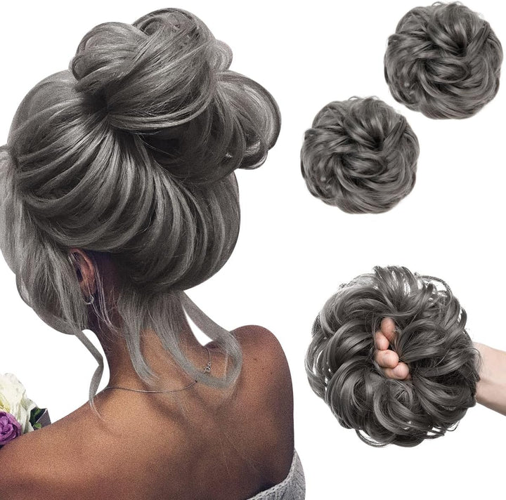 Messy Bun Hair Piece for Womens Synthetic Scrunchies Buns Extension Hairpieces Updo Pony Tail Dirty Blonde