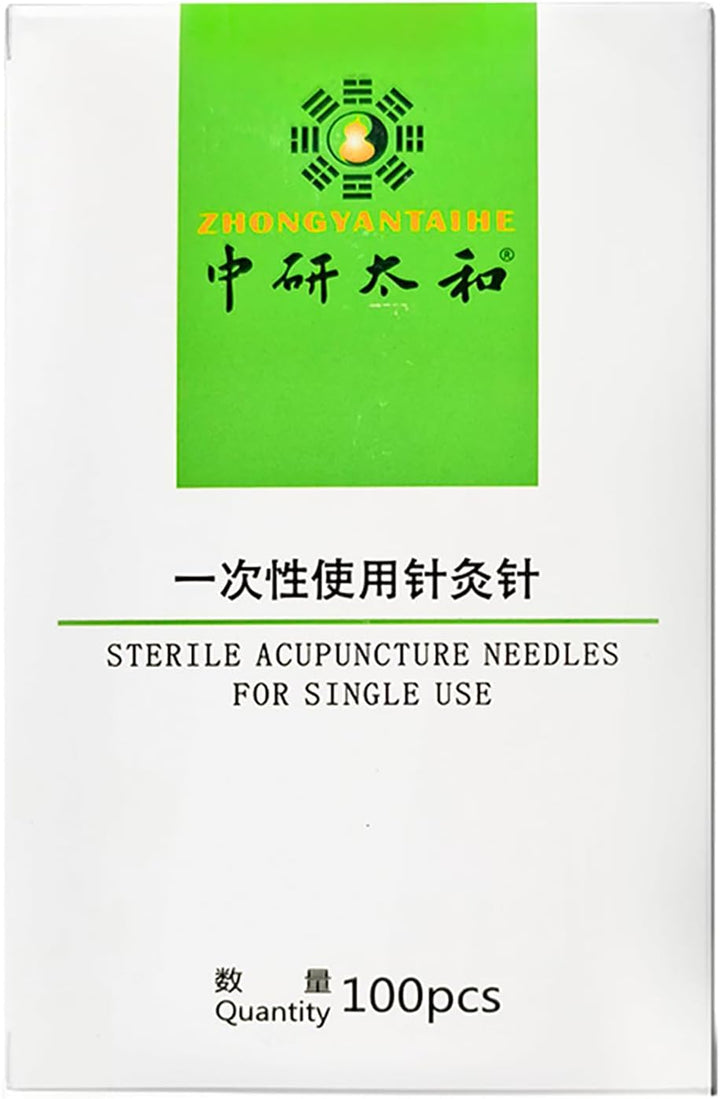 ZHONGYANTAIHE 100 PCS Acupuncture with Tube Stainless Steel Beauty Massage 100PCS/BOX Disposable Acupuncture Lndividual Tube (0.16 * 30Mm)