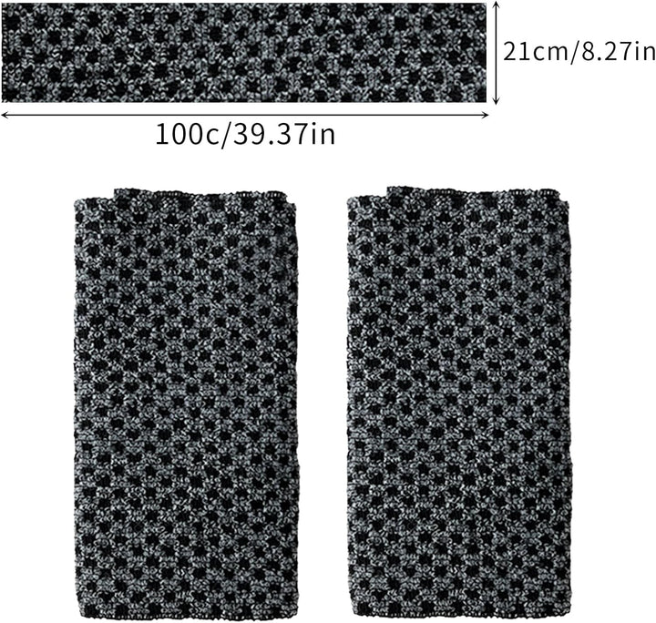 2 Pcs Japanese Back Scrubber Set, Exfoliating Shower Towel, Extra Long Exfoliating Washcloth for Men Women, Scrub Cloth for Body Cleaning and Massage (Black)