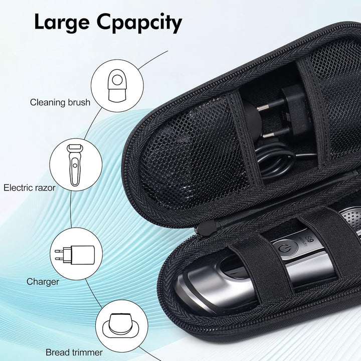 Electric Shaver Travel Case for Braun Series 3, Series 5, Series 7, Series 9 Electric Shavers, Black