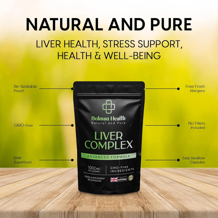 Liver Complex | 60 Capsules | 30 Day Supply | Advanced Formula with TUDCA, NAC & Psyllium Husk | Supports Liver Function, Detox, Digestion & Well-Being | Gmo-Free | Vegan Friendly | UK Made