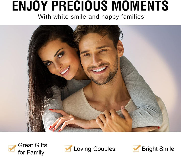 Teeth Whitening Strips 14 Treatments - Enamel-Safe & No-Sensitivity & No-Slip Whitening Strips - Fast Teeth Whitening Result in 7 Days - Whitening Kit for Coffee, Wine Stains Removal, Mint Flavor