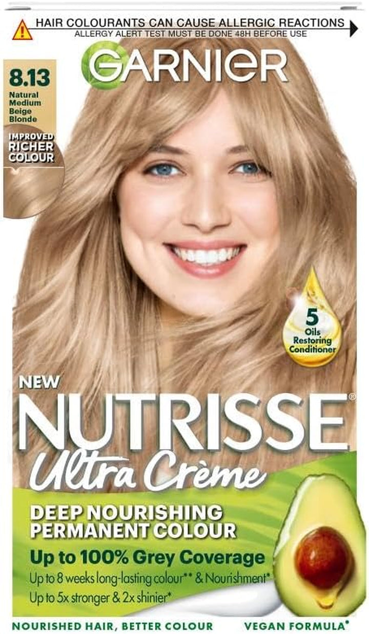 Nutrisse Permanent Hair Dye, Natural-Looking, Hair Colour Result, for All Hair Types, 5 Mocha Brown
