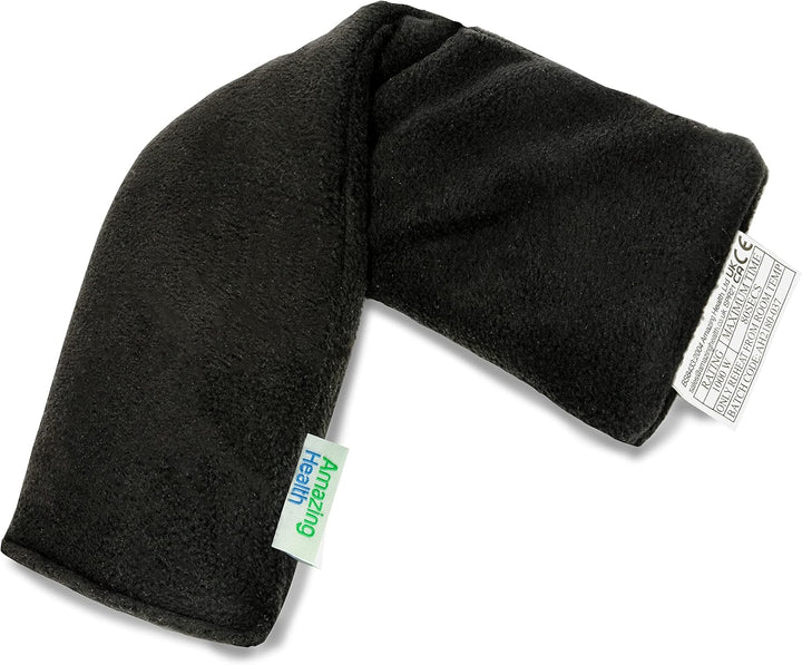 Unscented Wheat Bags Microwavable Heat Pack - Soft Black Fleece, Made in UK, 42Cm Long, Heat Pad for Pain Relief