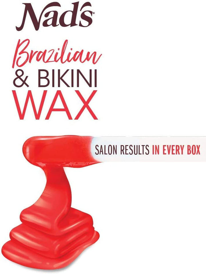 Brazilian & Bikini Wax Kit, Strip Free Hard Wax, Intimate Waxing Kit, Includes 3 Wooden Spatulas, 3 X Oil Wipes & Hot Wax 140G