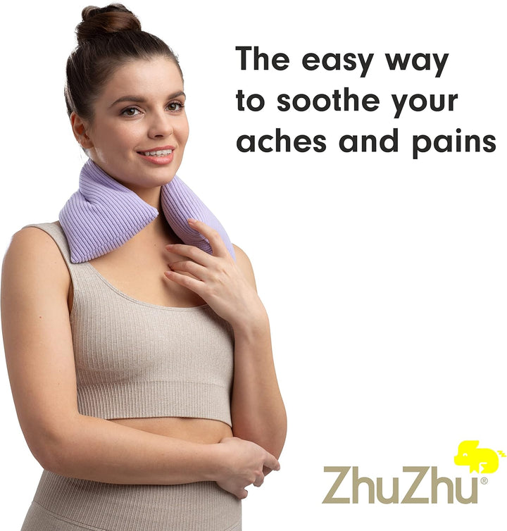 Lavender Body Wrap - Microwavable Wheat Bag - Microwave Heat Pad Soothing Hot Pack - Lilac Fleece