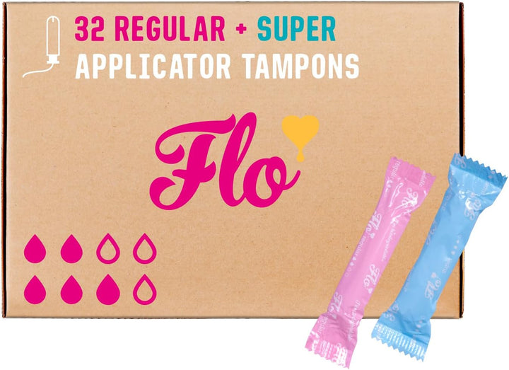 Applicator Tampons, Made from Organic Cotton, Biodegradable, Regular and Super Combo Pack, 14 Count