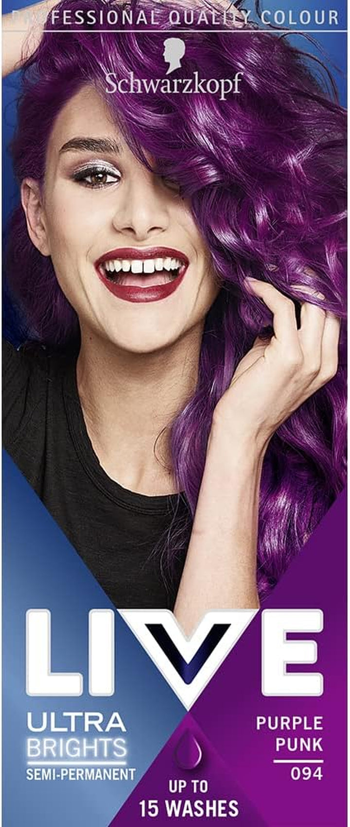 Schwarzkopf  Ultra Brights or Pastels, Vibrant Semi-Permanent Pink Hair Dye, Lasts up to 15 Washes- Shocking Pink 093