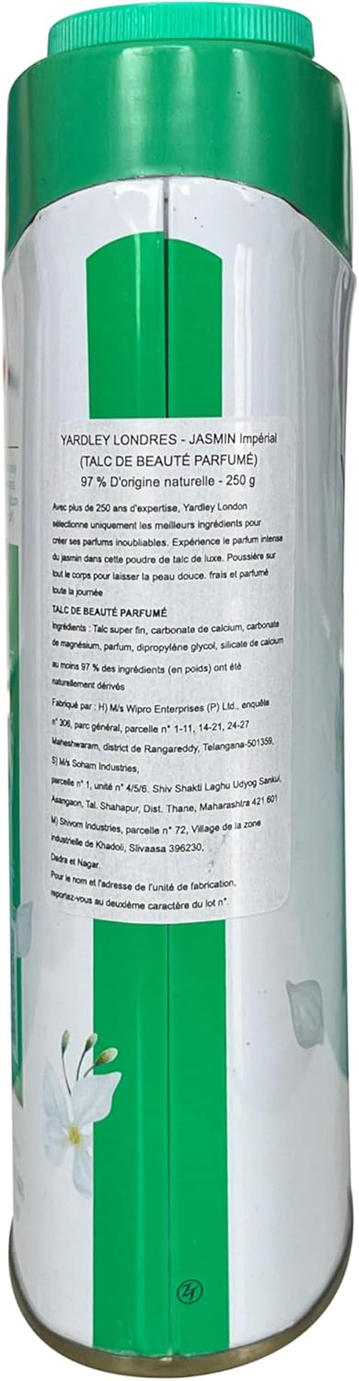 London Jasmine Perfumed Talcum Powder - 250 G. 8.8 Oz, Deodorizing Talc