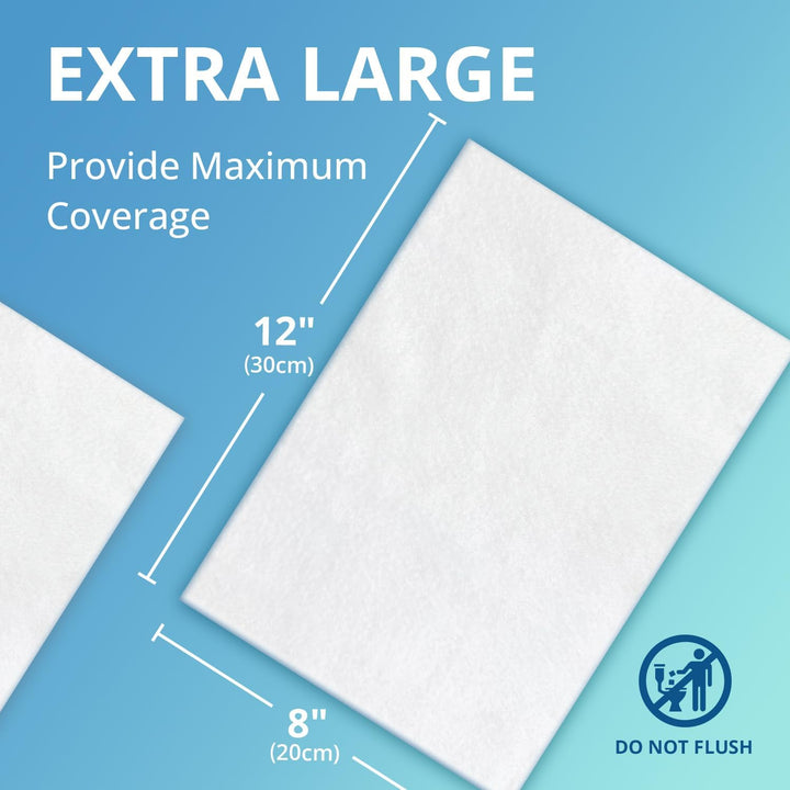 Ultra Thick Body Wipes for Adults No Shower, Shower Wipes with Aloe for Women, Men & Elderly, Extra Large Bed Bath Cloths for Cleansing, Camping, Gym & Travel, Fresh Scent, 20X30 Cm, 50 Count