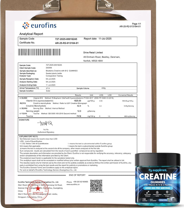 Creatine Gummies 5000Mg Lab-Tested 120Ct Max Strength Muscle Growth/Recovery Supplements for Men & Women Creatine Monohydrate B12 & L-Taurine Vegan Gym Pre Workout Gummies, (Blueberry)