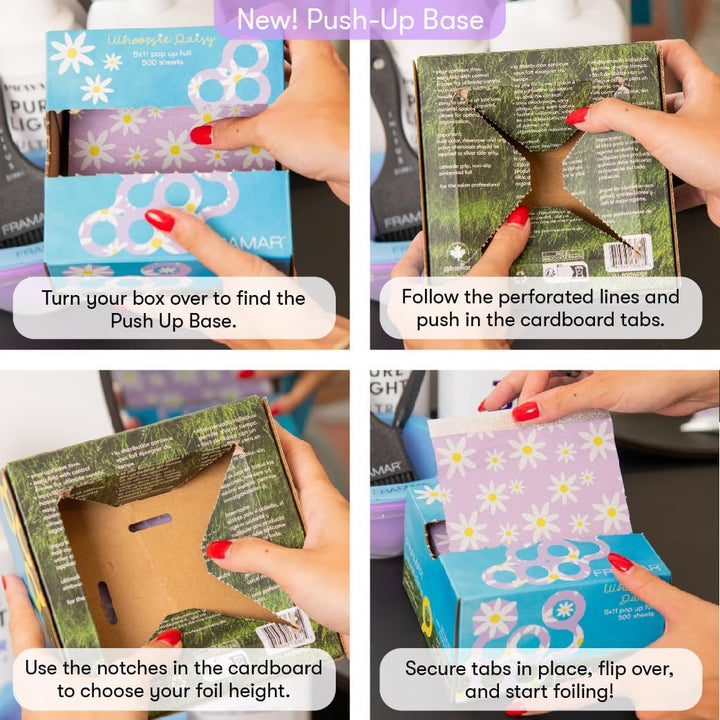 Pop up Hair Foil, Hair Foils for Highlighting, Foils for Highlights, Hairdressing Foil for Hair Highlights, Highlighting Foil, Foil Sheets, Hair Foils for Colouring – 500 Sheets - Flowers