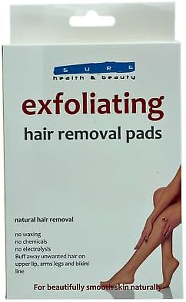 Exfoliating Hair Removal Pads - Smooth, Hair-Free Skin - Face, Legs, Forearms - Painless & Chemical-Free - Unisex Adults