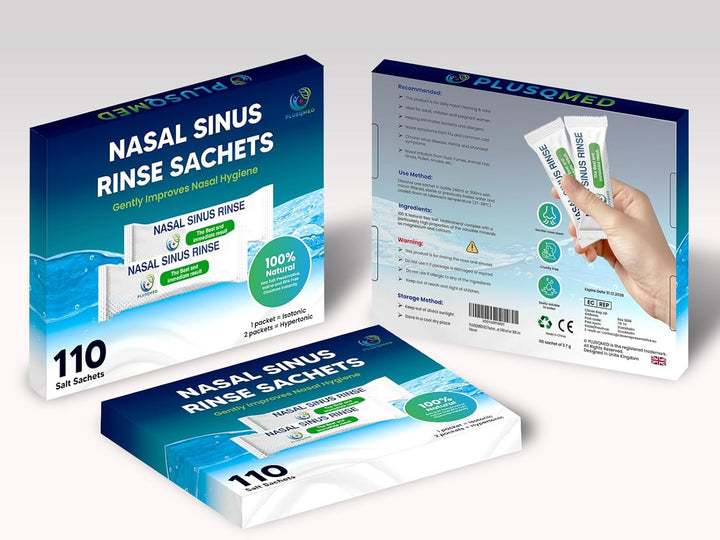 Sinus Rinse Sachets- Pre-Measured Packets for Neti Pot and Squeeze Bottle-100% Natural Sea Salt Istonic Formula,Drug-Free Nasal Irrigation,Sinus Congestion Relief-