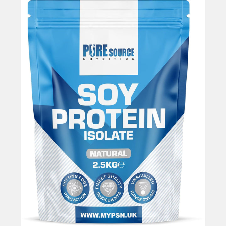 Soy Protein Isolate Powder (90% Protein) 1Kg Unflavoured SOYA Protein Vegan Powder for Superfood Supergreens Dairy Free Plant Based Protein (1Kg, Natural)
