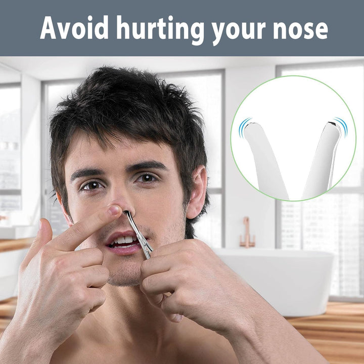 Stainless Steel Nose Hair Scissors for Men Women Trimming Facial Hair Eyebrow Ear Hair