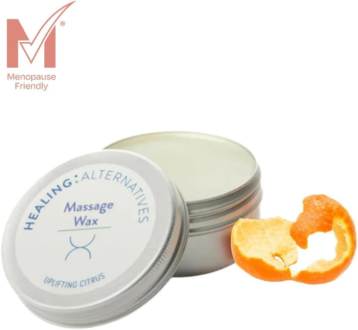 s Massage Wax, 50Ml | Uplifting Citrus with Lemongrass, Grapefruit & Red Mandarin | Aromatherapy for Deep Tissue & Home Massage | Natural Menopause Support