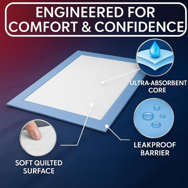 30 X  60 X 90 Cm Premium Disposable Incontinence Bed Pads | High Absorbency Underpads, Bed Mats, Mattress Protectors, Incontinence Pads |1 Pack of 30