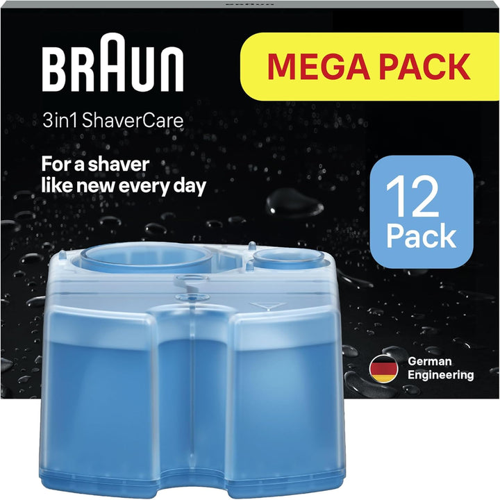 3In1 ORIGINAL Smartcare Shaver Care Centre Refill Cartridges, Cleans 10X Better than Water, 3In1 Formula Provides Hygienic Cleaning to Remove Hair & Skin Particles, 6 Pack