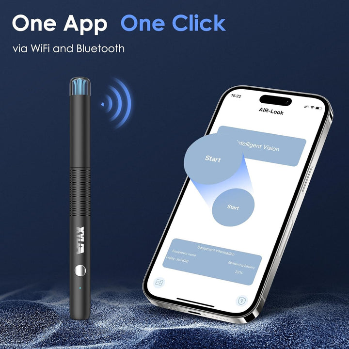 Ear Wax Removal Kit with 1920P HD Camera Wireless Otoscope Earwax Cleaner with 12 PCS Ear Spoons & 6 LED Lights Earwax Remover Tool Portable Type-C Rechargeable for Iphone Ipad Android (Black)