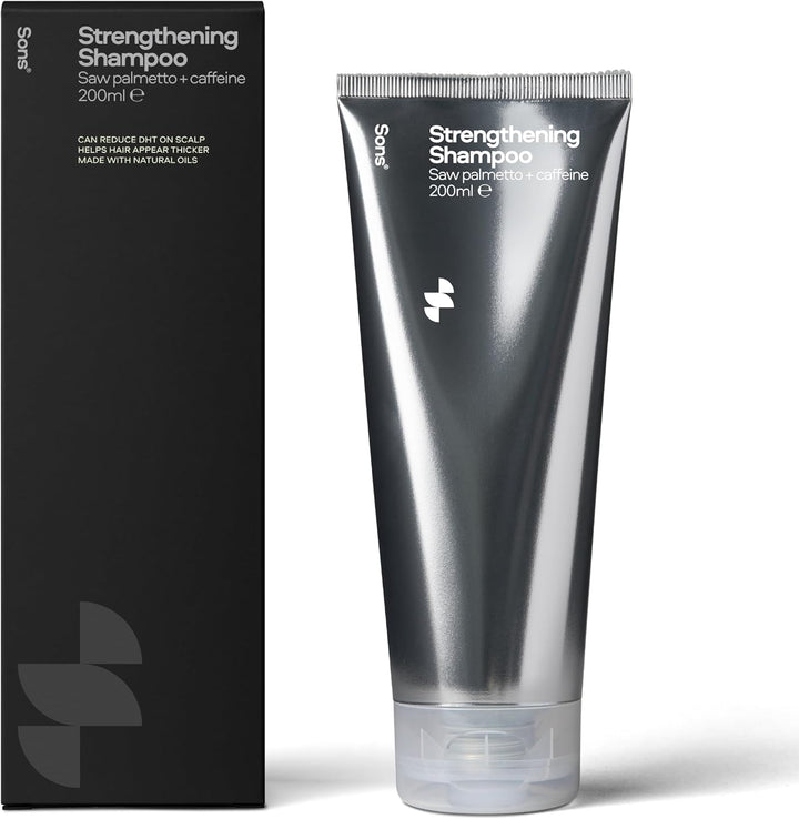 Hair Growth Shampoo for Men. DHT Blocker. Thickening Formula Promotes Strong & Thick Regrowth. Contains Saw Palmetto, Argan Oil, Caffeine, & Rosemary. 3 Month Supply. Made in Europe.