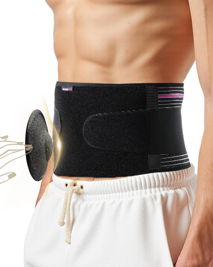 Umbilical Hernia Belt for Men and Women with Removable Pressure Pad, Ultra-Breathable Hernia Support for Abdominal Hernias, Incisional Hernias, Abdominal Surgeries, Postpartum Belly Band