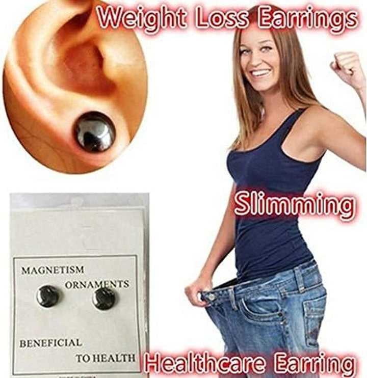 Magnetic Earrings, Magnetic Healthcare Earring Acupoints Weight Loss Massage Relaxation Stimulation Acupuncture Magnetic Field Therapy Ear Nail 1 Pair