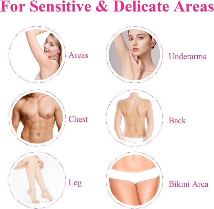 Hair Removal Cream 60G for Genitals, Painless Remover for Sensitive Skin, Pubic, Body, Private Areas and Underarms for Women and Men