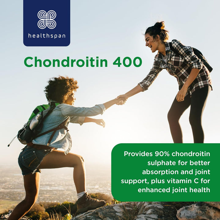 Chondroitin (90 Tablets) | High Strength 90% Grade Chondroitin Sulphate | with Added Vitamin C to Support Healthy Bones and Joints | Gelatin Free