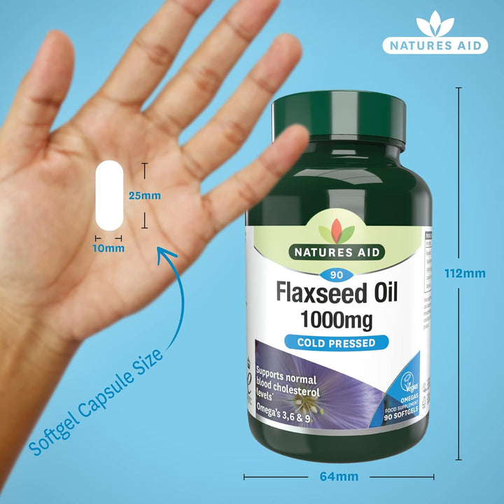 Flaxseed Oil 1000Mg – High Strength Omega-3 Softgels – Supports Heart & Brain Function – Vegan, Non-Gmo, Gluten-Free – Cold Pressed Essential Fatty Acids – 90 Capsules