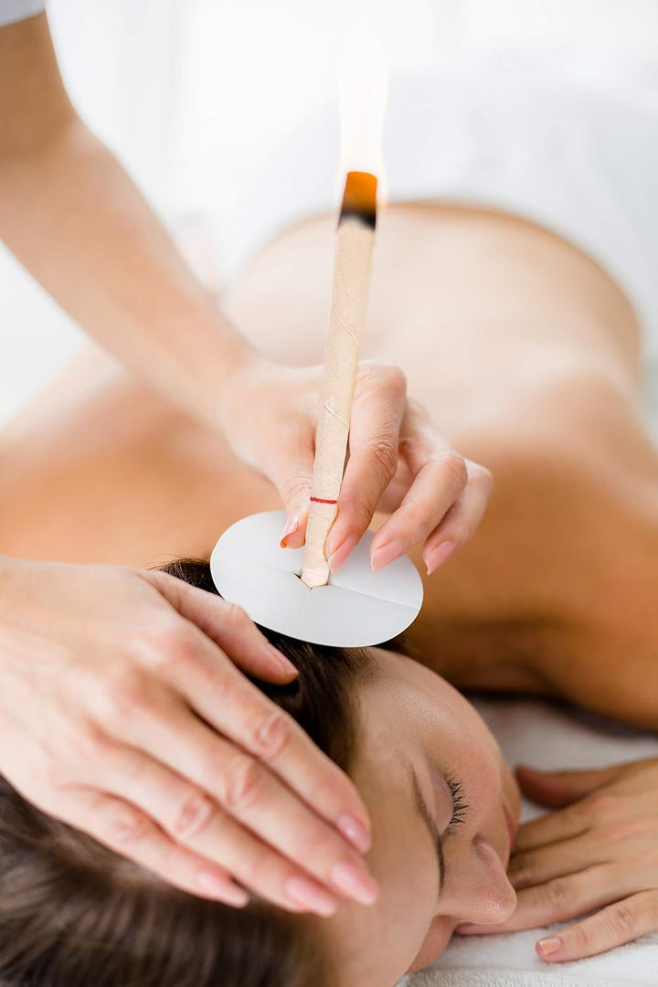 Natural Organic 100% Beeswax Hopi Ear Candles with Free EBOOK |10 Hand-Crafted Candles | Medical Grade with Safety Disc and Double Wax Filter | Relaxing |