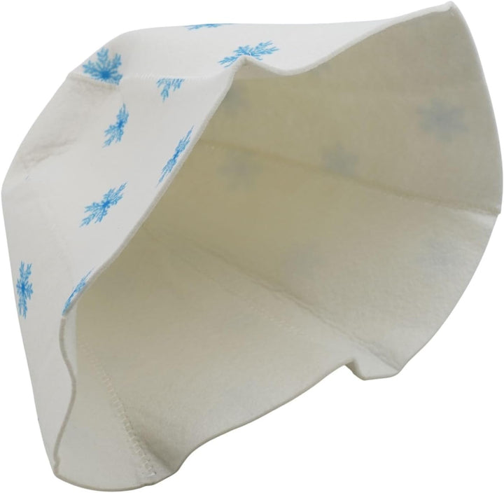 Thickened Wool Felt Sauna Hat Steam Room Cap Spring Bath Head Cover Heat for PROTECTION Insulated Hair Drying Accessory Comfortable for Spa Equipment(Blue Snow)