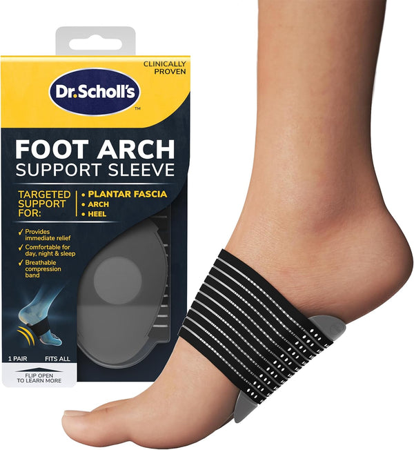 Plantar Fasciitis Foot Arch Support Sleeve, Provides Immediate Support, Comfortable for Day, Night and Sleep, Breathable Compression Band