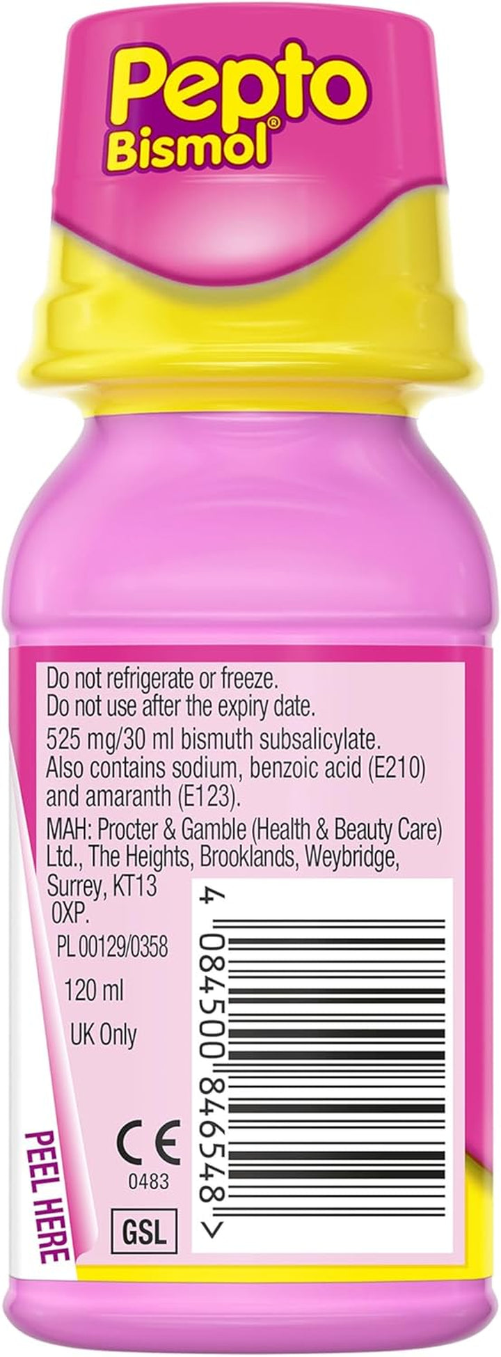 Pepto-Bismol for Nausea, Heartburn, Indigestion, Upset Stomach and Diarrhoea Relief, 5 Symptom Relief, 120Ml