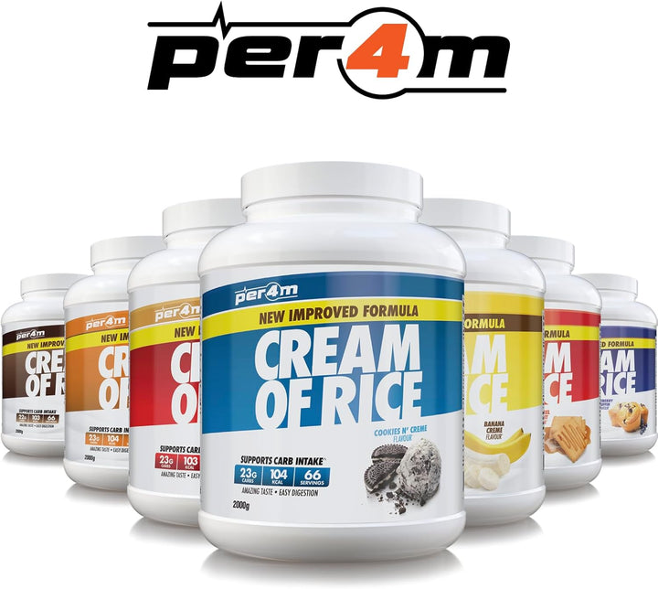 Protein Cream of Rice | Easy-To-Digest Complex Carbohydrate | Gluten-Free, Plant-Based Smooth Rice Porridge | Ideal Pre Post-Workout (2Kg, Chocolate Brownie Batter)