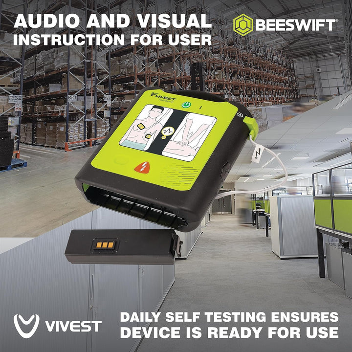 Power Beat X1 Defibrillator Semi-Automatic AED with a Graphic Panel Portable Machine for Home Automated External Defibrillator Lightweight First Aid Medical Equipment