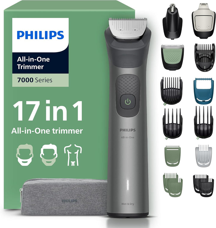 Series 7000 All-In-One Trimmer, 15-In-1 Multigroom for Face, Head and Body, One Tool - Ultimate Precision, 26 Length Settings (0.5-20 Mm) (Model MG7950/15)