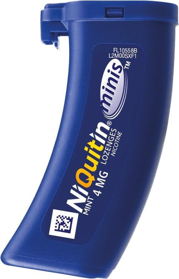 Minis Mint 4 Mg Lozenges - Effective Smoking Craving Relief - Practical Pocket-Sized Container - 60 Mini Lozenges - Relieve Sudden Cravings - Reduce and Quit Smoking Aid