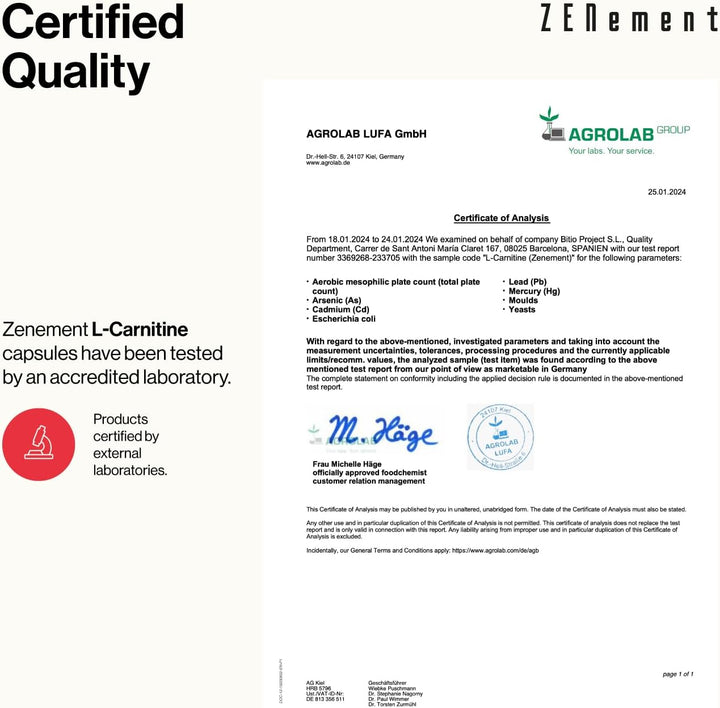 L-Carnitine 3000 Mg – 180 High-Dosage Capsules – for an Active Lifestyle – Vegan Capsules, Free from Gluten, Lactose & Soy – Sports Supplement –