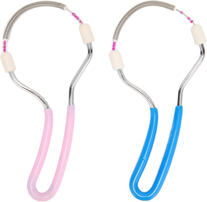 2 Pcs Facial Hair Remover Spring Facial Hair Epilator Spring Face Hair Remover Manual Epilator Spring Facial Hair Roller Threading Epilator Tools