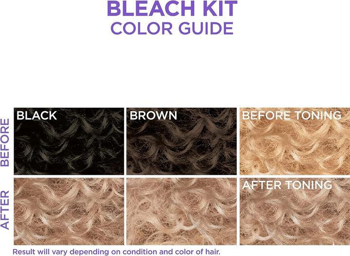 - Carson Dark and Lovely Uplift Hair Bleaching Kit for Dark Hair, Bleach Blonde Hair Dye Kit Includes Hair Bleach Powder, Cream Developer and Hair Toner, Bleach Blonde, 1 Kit