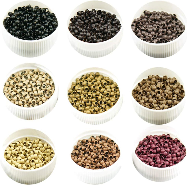 Nano Rings Nano Beads Micro Rings Micro Beads Rings Micro Nano Beads Nano Ring (200Pcs Nano Ring, #5 Brown)